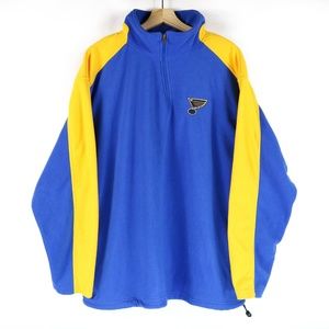 St. Louis Blues NHL 1/4 Zip Fleece Pullover Mens X